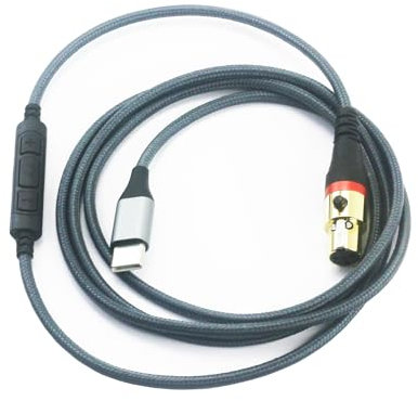 NewFantasia USB C Type-C Audio Cable Compatible with Sennheiser HD 490 PRO, HD 490 PRO Plus Headphones, Remote Volume Mic Compatible with Samsung Galaxy for Oneplus Android Phone