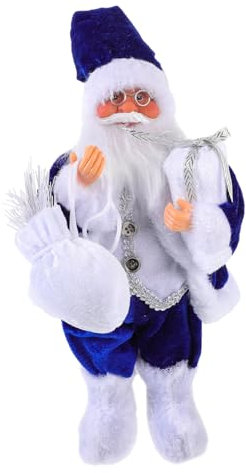 CORHAD Weihnachtsmann Statue Stehende Weihnachtsdekoration Und Tischornament Für Die Weihnachtszeit Nostalgische Santa Claus Figur Für Innen Und Außendekoration