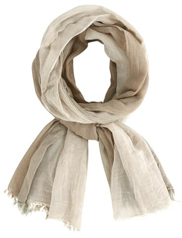 DAMILY 180 x 70cm Herren Damen Sommer Schal Baumwolle Gemischt Schal Retro Herbst Winter Mode Leicht Lang Halstuch Herrenschal (Braun)