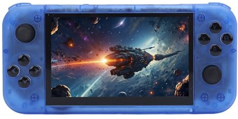 Annadue RG50xx Retro Handheld-Spielekonsole, 5,0-Zoll-IPS-Bildschirm Linux-System Integriert 128 G TF-Karte 20000 Spiele, 3000-mAh, Support TV Output (blau)