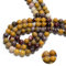 94 pezzi (2 fili/set) 8 mm di diaspro mokaite perline rotonde lisce in pietra naturale di grado AAA, pietre preziose rotonde di alta qualità, vere pietre sfuse per braccialetti fai da te e gioielli