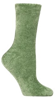 Elle Women’s Gift Boxed Socks - Cosy, Soft & Silky Chenille Lounge Socks, Plain, Gift Idea, Present for Christmas 1 Pair Size 4-8