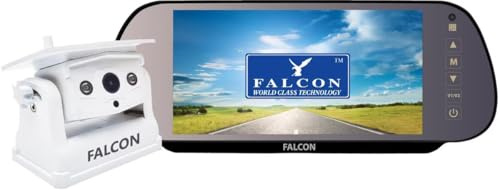 Falcon HD Magnetic Wireless Camera System + Specchio Monitor da 7 con funzione di registrazione DVR – No Drilling Required
