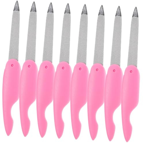 iplusmile 8 piezas Limas de Uñas Plegables Portátiles Mini Limas para Manicura y Pulido Doble Cara Pequeñas y Duraderas Herramientas para Uñas Profesionales y Cuidado de Pies
