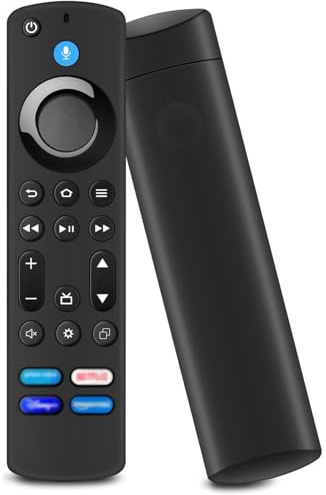 Télécommande Vocale de Remplacement (3 Génération) - Compatible avec FIRE TV Stick (2/3)/Smart TV(4K, 4K Max, Lite, HD)/Fire TV Cube (2/3 Génération), etc. - Avec Contrôle Vocale