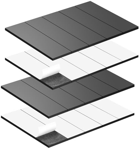 OUZRETUCU Magnetic Strips with Adhesive Backing,20 Pack Strong Self Sticky Back Magnet Tapes - 3 x 0.79 (75 x 20 x 2 mm), Flexible Durable Stick on Magnets for Fridge, DIY, Crafts, Teacher, Photo