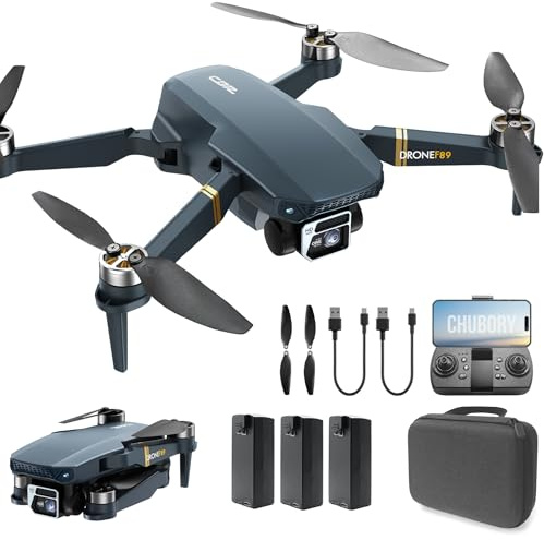 Drone avec caméra 4K UHD pour adultes et débutants, 84 min de vol (3 batteries), portée 800 m, moteur sans balais, maintien d’altitude automatique, suivi auto, WiFi FPV, quadcoptère pliable