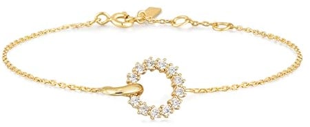 ANIA HAIE Damen Armband MISS TWINKLE aus Sterling Silber 14k vergoldet, besetzt mit 13 Zirkonia, Länge 16,5 cm + 2 cm, inkl. Geschenkverpackung
