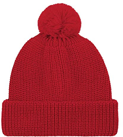 HANSEHELD Pudelmütze Rot Bommelmütze