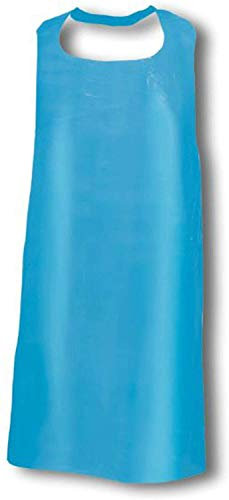 EUROSELL 200 STÜCK Einweg Schürzen Einwegschürzen blau Schürze Einmalschürzen Metzgerei Schürzen Metzger 130 x 76 Plastik Plastikschürze Metzgerschürze Kochschürze Küchenschürze