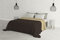 Italian Bed Linen Elegant Trapuntino Estivo, Microfibra, Marrone/Panna, Matrimoniale, 260x270cm