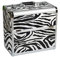 NAILS FACTORY | N&BF Profi Kosmetikkoffer groß | 35 x 22 x 36 cm | Beautycase im Zebramuster | robuster Nagelkoffer aus Aluminium | Viel Staurum | Aufklappbare Fächer auf Zwei Etagen verteilt