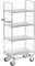 Kongamek | Verzinkter Etagenwagen | 4 Böden | LxBxH 815 x 470 x 1590 mm | 4 Rollen | 2 feststellbar