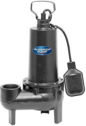 Superior Pump 93501 Pompa per acque luride in ghisa 1/2 con interruttore galleggiante legato, 0,5 HP