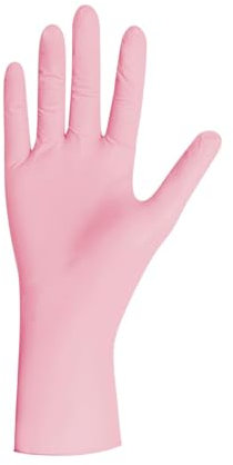 Hygostar Lot de 100 gants jetables en nitrile, Rose, M, Rosa, 2000
