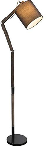 Textil Steh Lampe Wohn Zimmer Beleuchtung Holz Gelenk Stand Leuchte verstellbar Globo 21512S