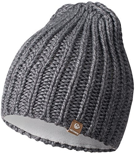 GIESSWEIN Strickmütze Giebel - Warm gefütterte Merino Mütze, Unisex High Beanie für Damen & Herren, Winter Mütze mit Fleece Futter