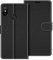 COODIO Coque en Cuir pour Xiaomi Mi A2, Étui Housse Pochette Fonction Stand pour Xiaomi Mi A2, Noir