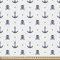 ABAKUHAUS Ozean Gewebe als Meterware, Anker und Schädel Knochen, Schön Gewebten Stoff für Polster und Wohnaccessoires, 1M (148x100cm), Navy blau