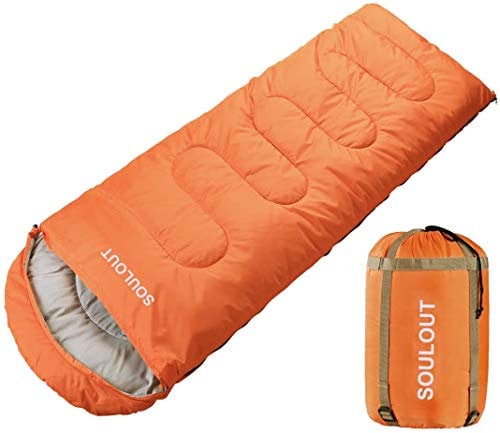 SOULOUT Schlafsack 3-4 Jahreszeiten - Winter Schlafsack Wasserdichter Leichter Deckenschlafsack für Camping, Reisen und Outdoor-Aktivitäten -Ideal für Erwachsene und Kinder - 220 x 83 cm