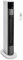 Amazon Basics ECO Oscillating Portable Tower Heater, 2 Fan Speeds, 3 Heat Settings, Timer and Remote Control, with UK plug, 2200W, White