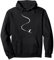 Skifahrer zieht Spur hinter sich durch Powder Tiefschnee Pullover Hoodie