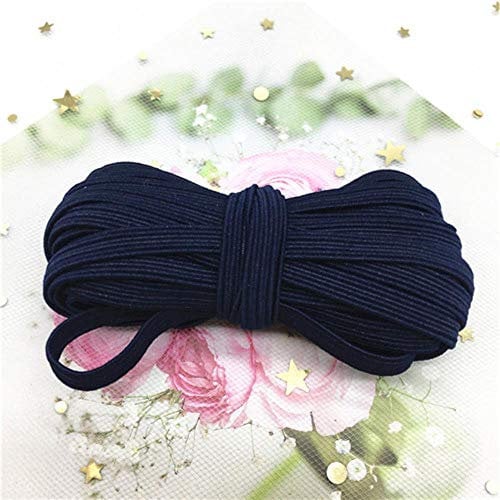 6mm Elastic Band Colorful Soft Latex Yarn Elastic Bands Rubber Band DIY Pregnant Baby Sewing Garment Applique Bags Accessories,6mm Navy 5meter