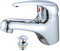 Modern Basin Sink Tap Square Mixer Chrome Monobloc Bathroom Cloakroom with Waste, Bathroom Taps Basin Sink Monobloc Mixer Faucet Cloakroom Tap & Free Fixings