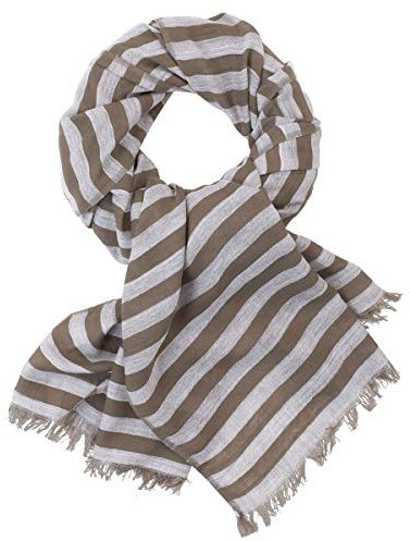 LINDENMANN Schal Herren beige/Herren-Schal dünn 100% Baumwolle, beige