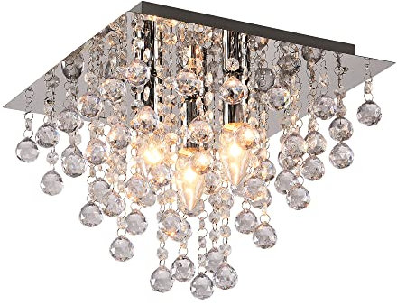 M2 OUTLET Deckenleuchte CRIS 10145 Ø32CM Chrom pol., klar mit Besätzen