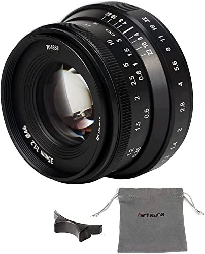 7artisans 35mm F1.2 II APS-C Manual Focus Camera Prime Portrait Lens for Sony E-Mount A7 A7II A7M3 A7R A7RII A7RM3 A5000 A6000 A6300 A6500 Cameras