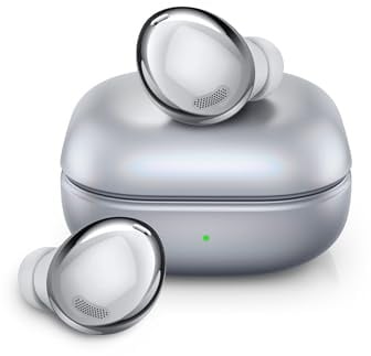 SAMSUNG Galaxy Buds Pro, Auricolari Wireless, Cancellazione Attiva Dei Rumori, Suono Ambientale, Ipx7, Carica Wireless, Versione Italiana, Silver