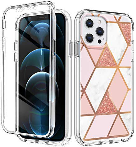 ZhuoFan for iPhone 11 Case 360 Full Body Shockproof Protection Skin Shell Clear Silicone TPU Bumper Stylish Design Slim Phone Case, Front and Back Cover for Apple iPhone 11 6.1 - Marble