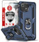 LeYi - Carcasa para Xiaomi Mi 11 Lite 5G NE/Mi 11 Lite 4G &5G con [2 Vidrio Templado], Anillo Soporte Militar Anti-caída Reforzado Defensa antigolpes TPU Suave y PC rígido, protección Azul