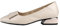 Jamron Womens Pointed Toe Block Heel Checkered Leather Pumps Shoes Soft Sole Ballerinas Beige SN602C046 UK6.5