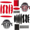 mohito 2 Sets Universal Fahrrad Helm Pads,Fahrrad Helm Polster Fahrrad Ersatz Schaumstoff Pad Sicherheit Helm Innenpolster Zubehör für Fahrrad,Motorrad Fahrradhelm(Schwarz + Rot)