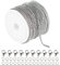 UMAOKANG 100 cm lange Silberkette 3 mm Edelstahl Panzerketten mit Spulen-Halskette Kette Bulk mit Karabinerverschlüssen und Biegeringe für DLY Armbänder Halsketten Schmuckherstellung