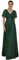 Ever-Pretty Robe Mère de Mariée Longue Col V Manches Courtes Tulle A Line