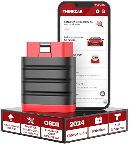 THINKCAR ThinkDiag Mini Obd2 Bluetooth para iOS y Android, Nueva Maquina Diagnosis Coche de Todo el Sistema Automotriz,Diagnosis Coche Multimarca Actualización Gratuita,Obd2 Diagnosis