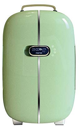 HMTE Mini Fridge/cosmetic Car Refrigerator-12 Liters,small and Light,low Noise Double Door Mini Cosmetic Refrigerator (Green) (Green)