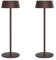 K-Bright Berührungsschalter Dimmbare LED Schnurlose Schreibtischlampe 2er Pack Wiederaufladbare Warme Lichtfarbe 3000K Wasserdichte Innen-Außen-Schreibtischlampe Designer Ladestation Rostrot