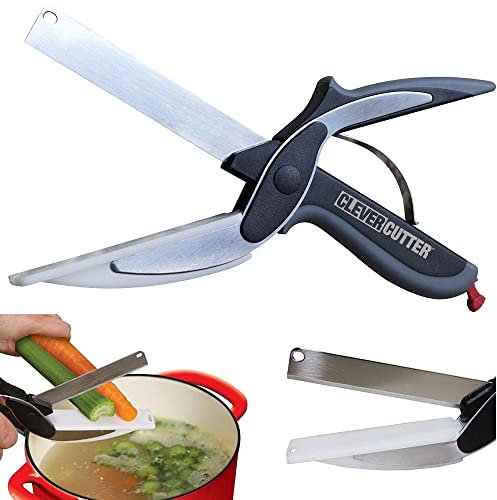 PARENCE - Cutter,2 en 1 Chopper Cutter & Multifonction Cuisine Aliments Ciseaux Remplacez Vos Couteaux de Cuisine et Planche à Découpe, ciso0746