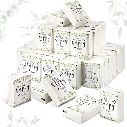 Fazzoletti per il viso per matrimoni, borse di benvenuto, fazzoletti tascabili, dimensioni da viaggio, bomboniere per ospiti, 3 veli, lacrime felici, confezioni di fazzoletti per feste di nozze,