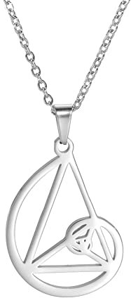 TEAMER Fibonacci Goldene Spirale Halskette Edelstahl Goldener Schnitt Anhänger Tragbare Mathematik Irrationaler Charme Anhänger Geometrischer Schmuck Für Frauen (Stil 1 -Silber)