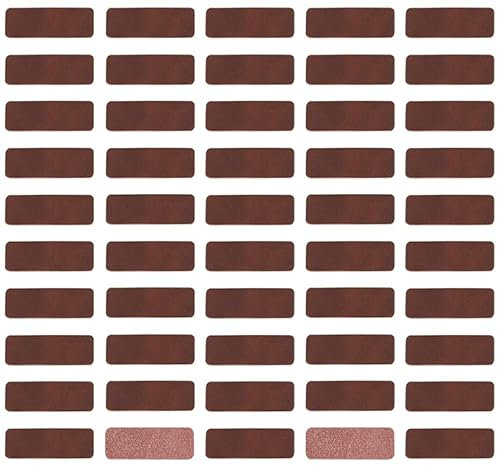 OLYCRAFT 50 Stück 2mm Dick Blanko Lederetiketten 5x1.8 cm Handgefertigte Lederetiketten Echtes Leder Geprägtes Etikett Verzierung DIY Zubehör Für Basteln Nähen Kleidung Tasche Schuhe Hut Jeans