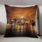 Kissenbezug 50 x 50 cm,Stadtansicht, Manhattan bei Sonnenuntergang New York von Brooklyn Reflectio,Dekor Kissenhülle Kissenbezüge mit Verstecktem Reißverschluss, Couchkissen,Sofakissen Kopfkissenbezug
