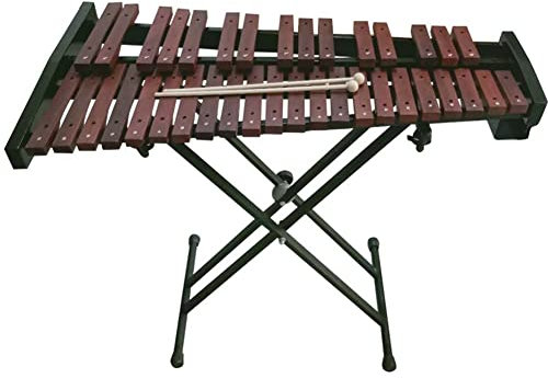 HDYNUZ Professionelles 37-Noten-Holz-Xylophon-Glockenspiel-Schlaginstrument-Set für Kinder Erwachsene Professionelle Spieler mit Mallet-Taschenständer