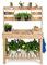 RELAX4LIFE Tavolo da Lavoro per Giardinaggio in Legno di Abete Naturale, con Piano Apribile, 3 Ripiani, 3 Ganci, Altezza Ergonomica, per Giardino, Terrazzo, Balcone, 110 x 50 x 153 cm