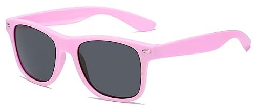 DRERIO Occhiali da sole polarizzati per bambini con lenti UV400 che bloccano il 100% dei raggi UV invisibili per bambini e bambine dai 3 ai 12 anni (Rosa)