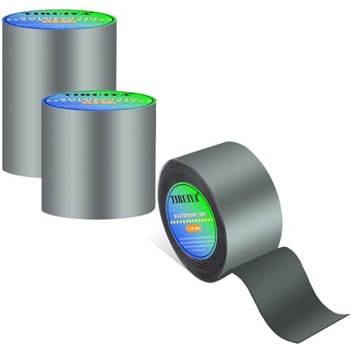 Tiruiya Dach Reparaturband Microsealant - Dachrinne Löcher Abdichten, Dachreparaturklebeband, Bitumen-Band, Wasserdichtes Klebeband Dichtband Butylband, EPDM Dichtband Dichtungsband Selbstklebend